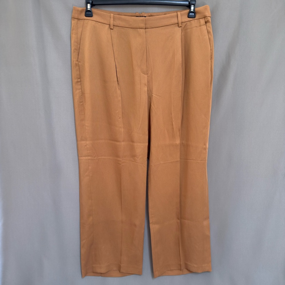 NWT J.Crew Tan Wide Leg Pants Plus Size 18, High Rise, Work, Tailored, Neutral